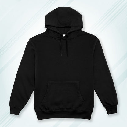 Black Solid Hooded Sweatshirt | Hoodies
