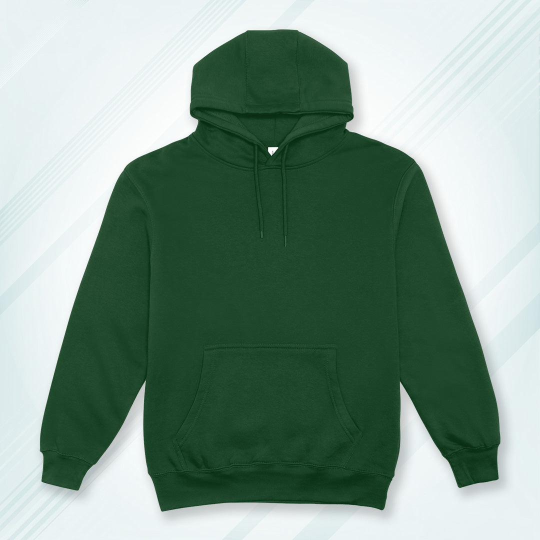 Green Solid Hooded Sweatshirt | Hoodies