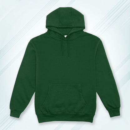 Green Solid Hooded Sweatshirt | Hoodies