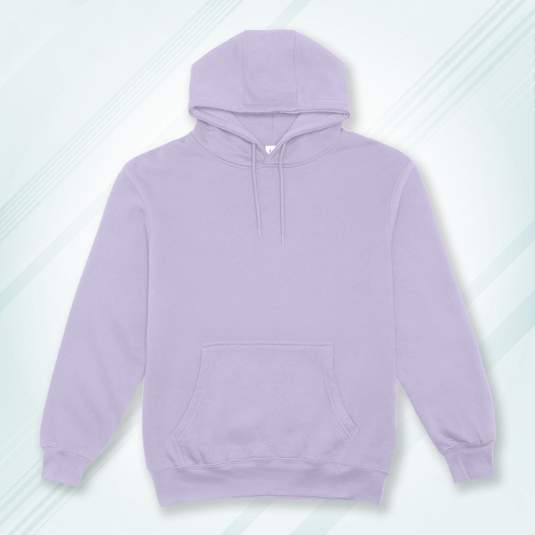Lavender Solid Hooded Sweatshirt | Hoodies