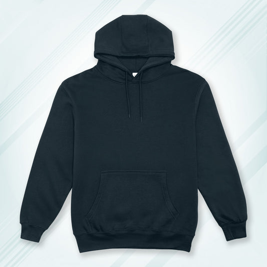 Navy Solid Hooded Sweatshirt | Hoodies