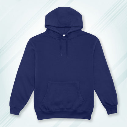 Royal Blue Solid Hooded Sweatshirt | Hoodies