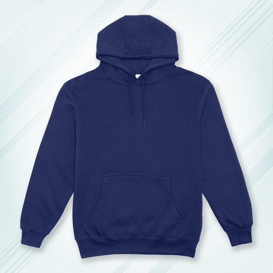 Royal Blue Solid Hooded Sweatshirt | Hoodies