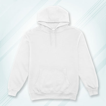 White Solid Hooded Sweatshirt | Hoodies