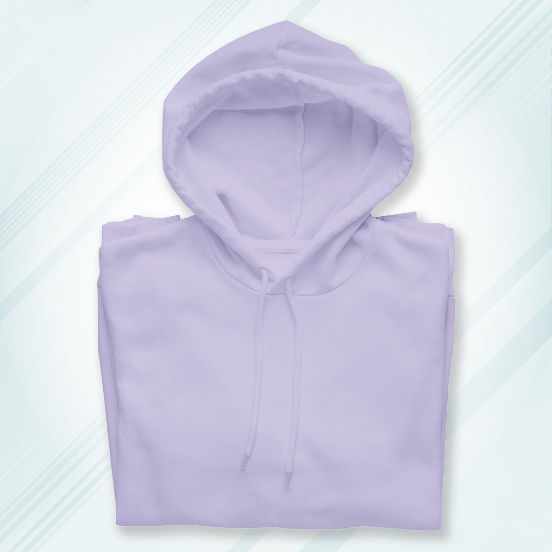 Lavender Solid Hooded Sweatshirt | Hoodies