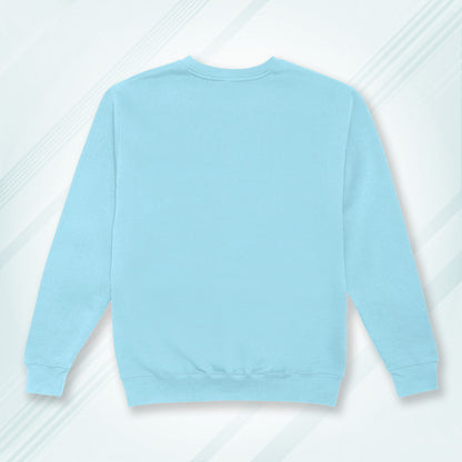 Baby Blue Cotton Solid Sweatshirt for Men & Women