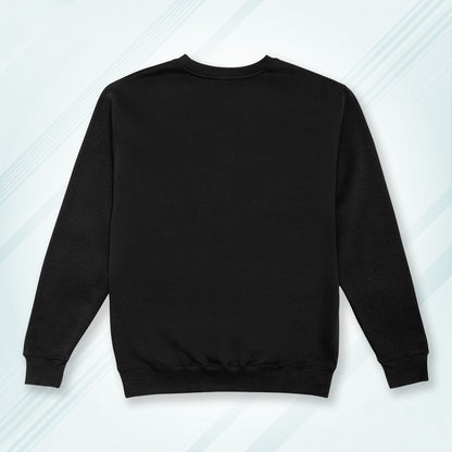 Black Cotton Solid Sweatshirt for Men & Women