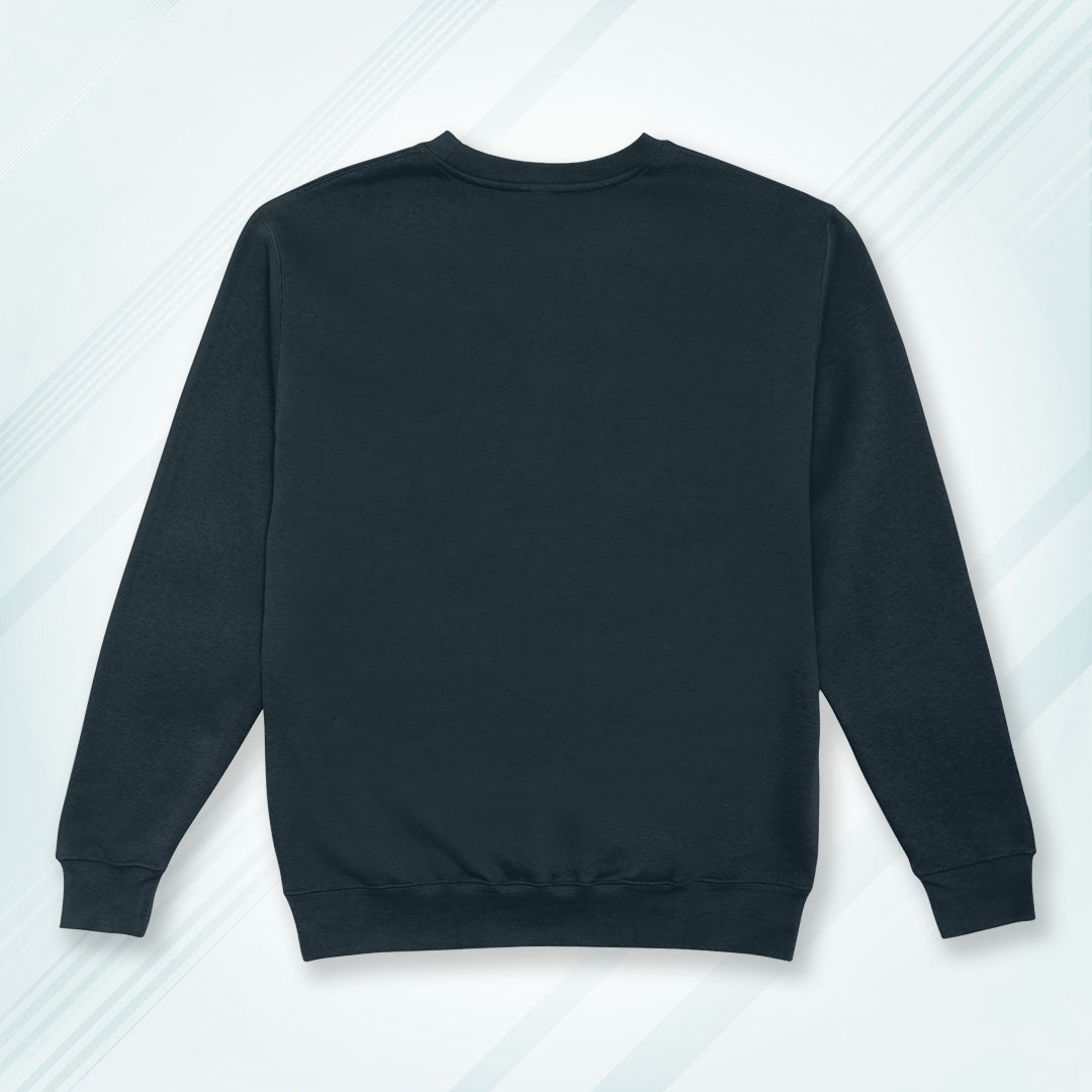 Navy Cotton Solid Sweatshirt for Men & Women