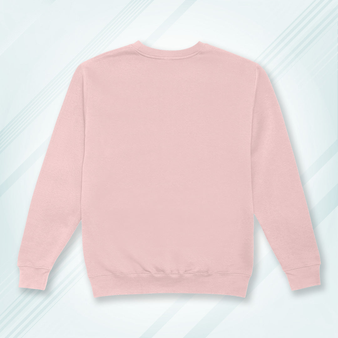 Light Pink Cotton Solid Sweatshirt for Men & Women