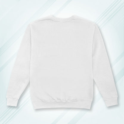 White Cotton Solid Sweatshirt for Men & Women