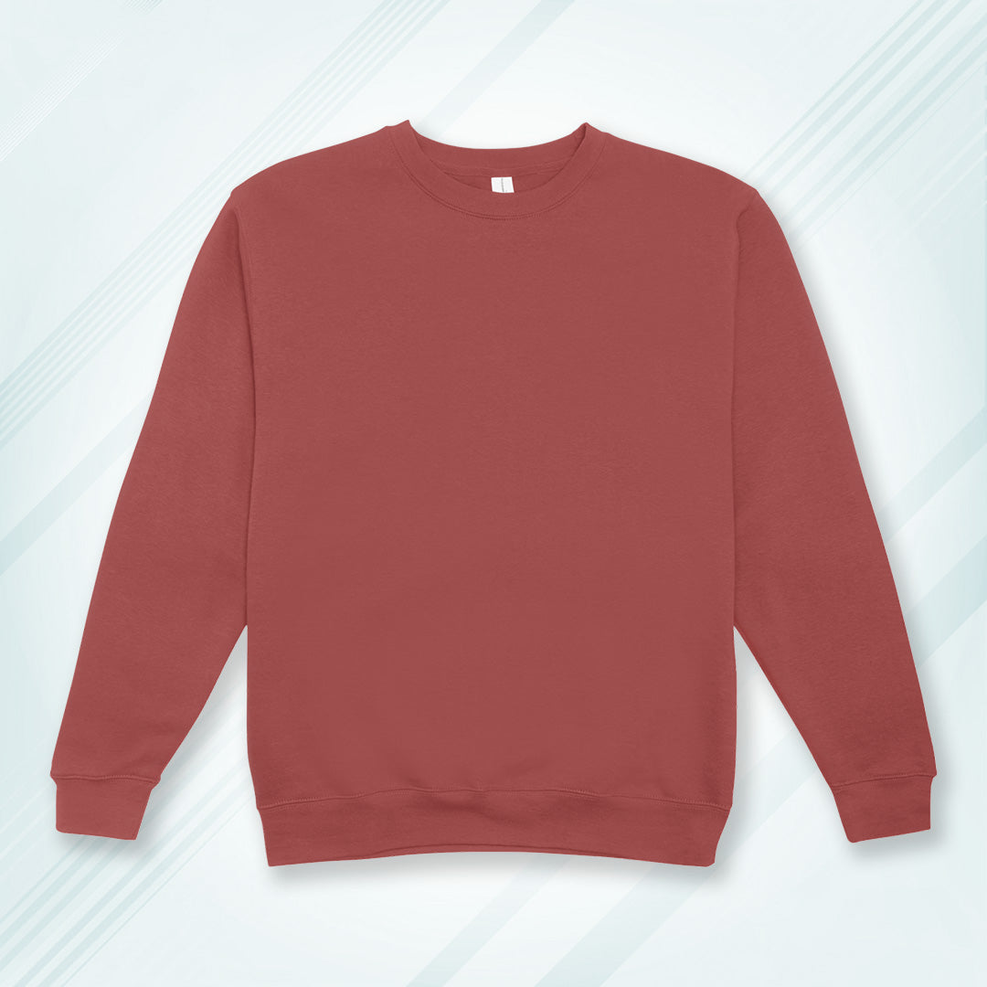 Coral Cotton Solid Sweatshirt for Men & Women