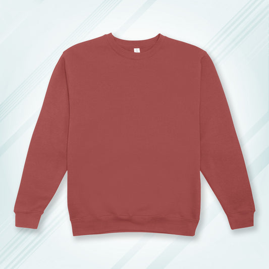 Coral Cotton Solid Sweatshirt for Men & Women