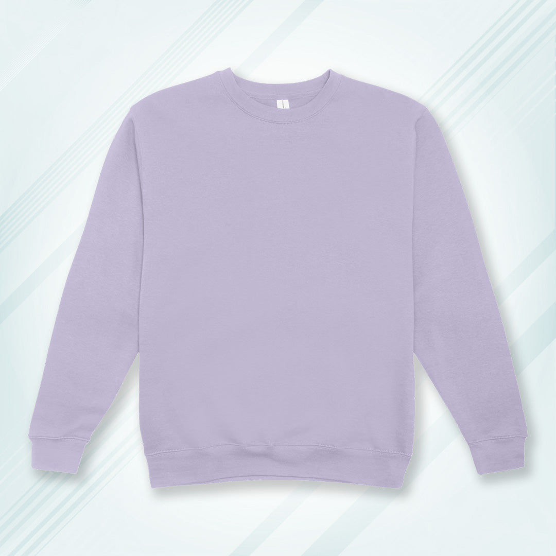 Lavender Cotton Solid Sweatshirt for Men & Women