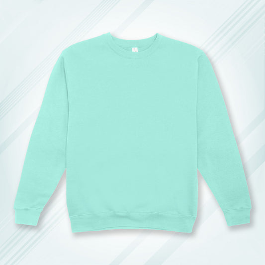 Mint Cotton Solid Sweatshirt for Men & Women