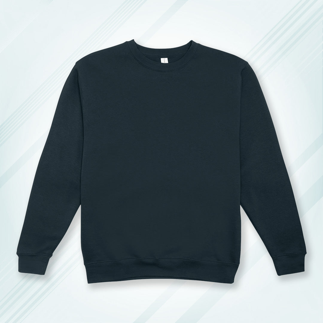 Navy Cotton Solid Sweatshirt for Men & Women