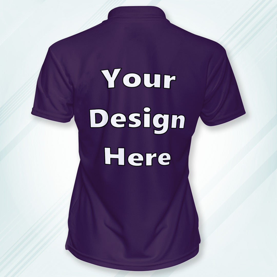 Purple Customized Polo T-Shirt Back Design Regular Fit | Men