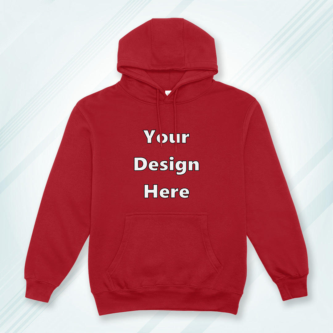 Red Front Customized Hoodie Sweatshirt | Unisex