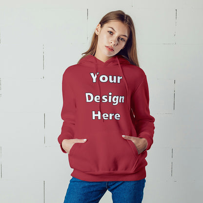 Red Front Customized Hoodie Sweatshirt | Unisex