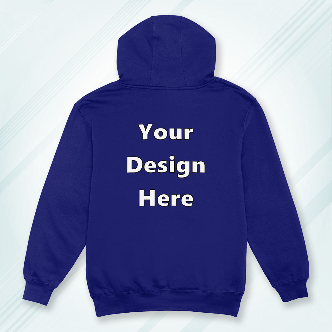 Royal Blue Back Customized Hoodie Sweatshirt | Unisex