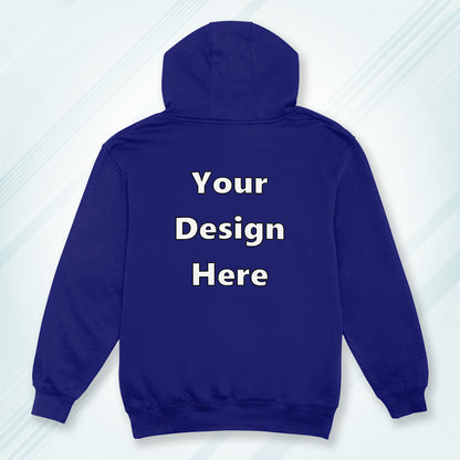 Royal Blue Back Customized Hoodie Sweatshirt | Unisex