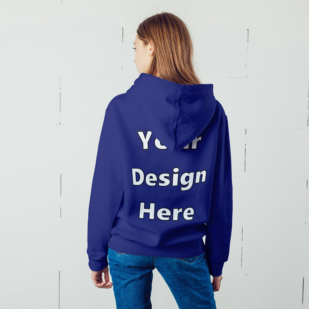 Royal Blue Back Customized Hoodie Sweatshirt | Unisex