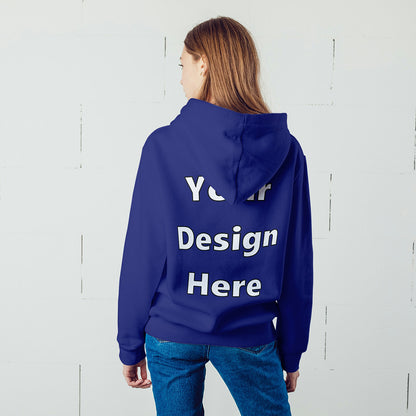 Royal Blue Back Customized Hoodie Sweatshirt | Unisex