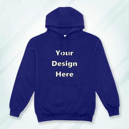 Royal Blue Front Customized Hoodie Sweatshirt | Unisex