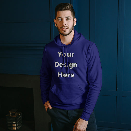 Royal Blue Front Customized Hoodie Sweatshirt | Unisex