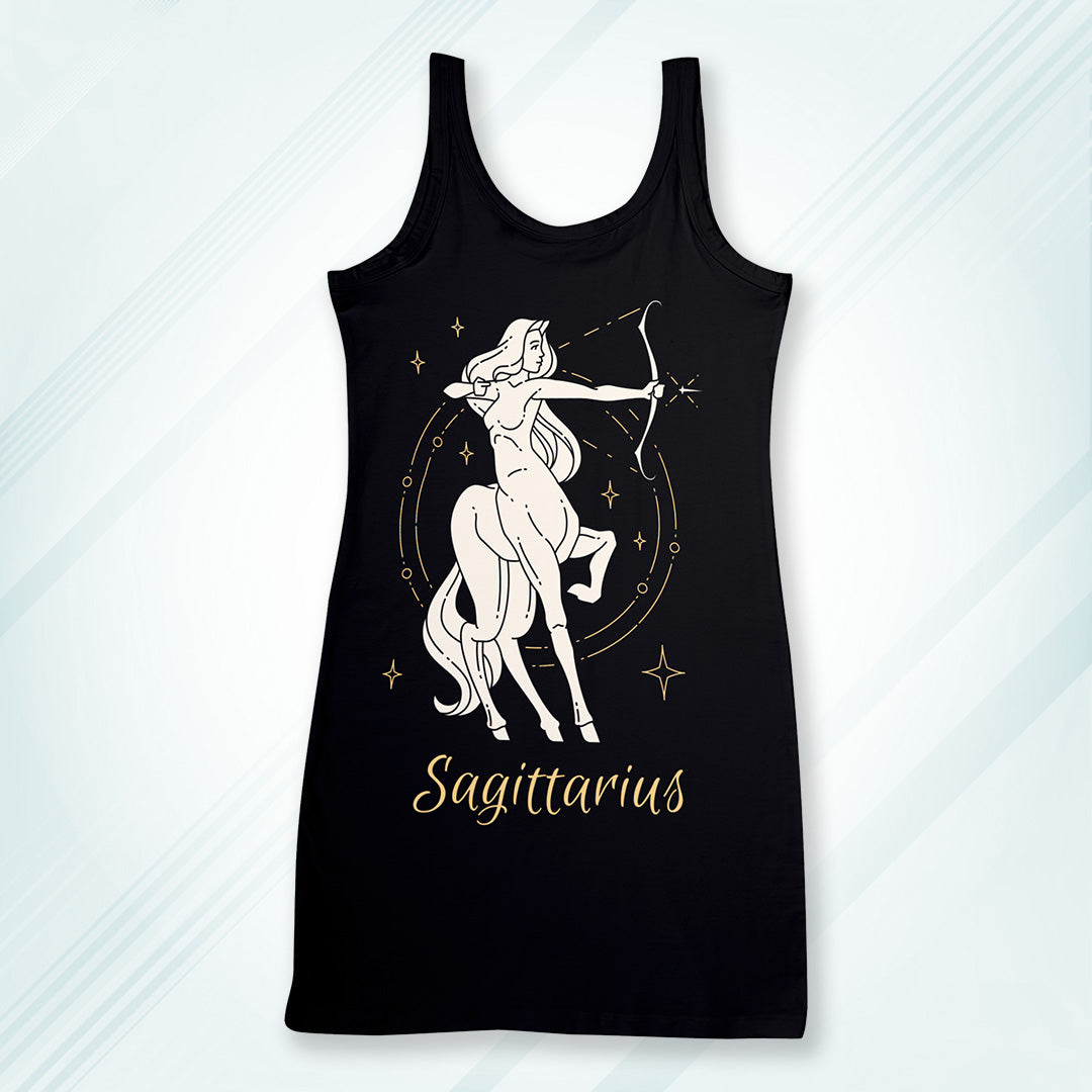 Black Regular Fit Tank Top Sagittarius | Women
