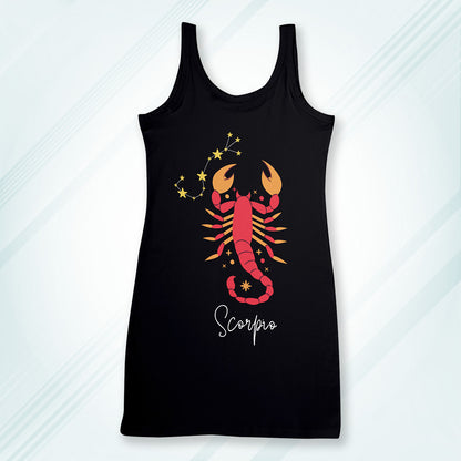 Black Regular Fit Tank Top Scorpio Horoscope | Women