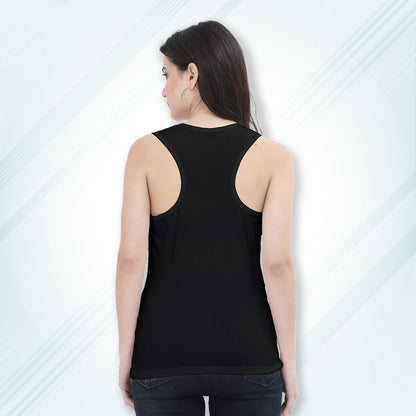 Black Regular Fit Tank Top | Women
