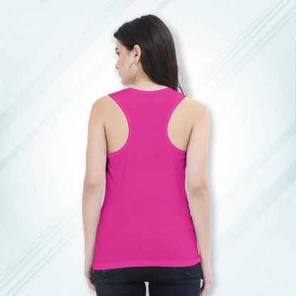 Pink Regular Fit Tank Top | Women
