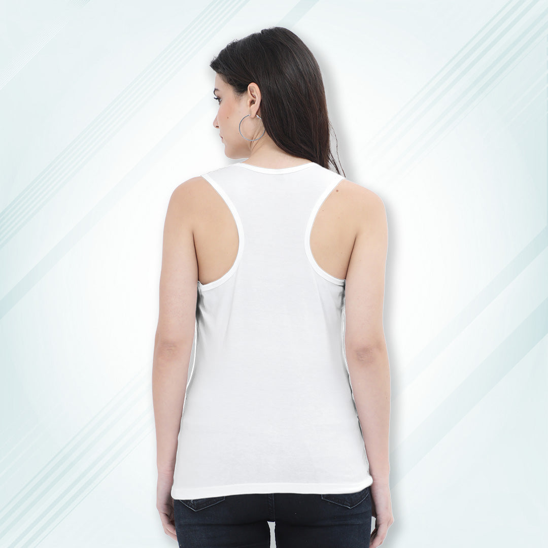White Regular Fit Tank Top | Women