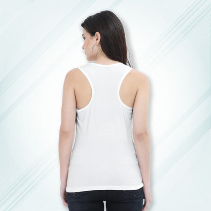 White Regular Fit Tank Top | Women