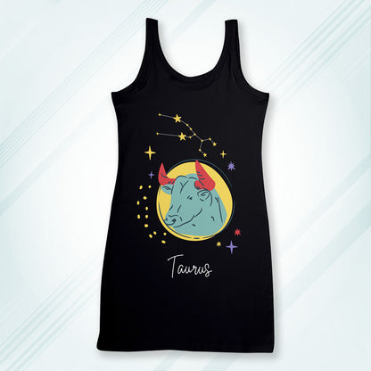 Black Regular Fit Tank Top Taurus Horoscope | Women