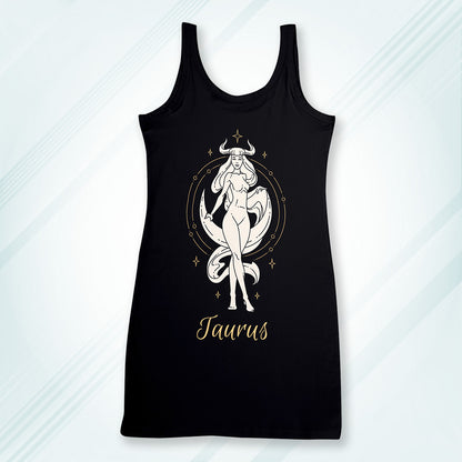 Black Regular Fit Tank Top Taurus | Women