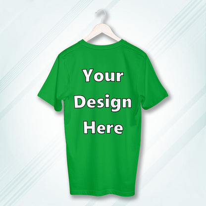Flag Green Round Neck Cotton Classic Crew T-shirt Front Customized Design | Unisex