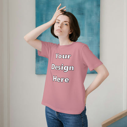 Flamingo Round Neck Cotton Classic Crew T-shirt Front Customized Design | Unisex