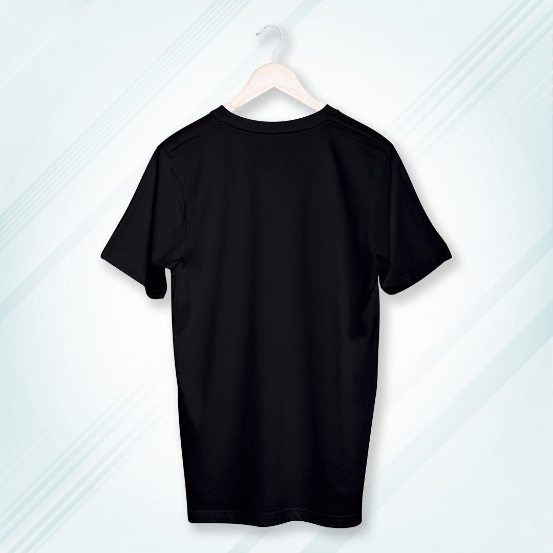 Black Round Neck Classic Crew Solid T-shirt