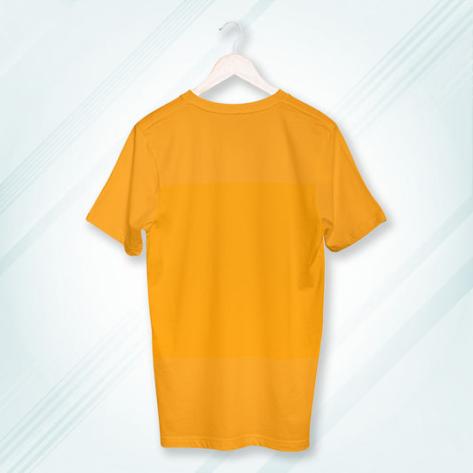 Golden Yellow Round Neck Classic Crew Solid T-shirt