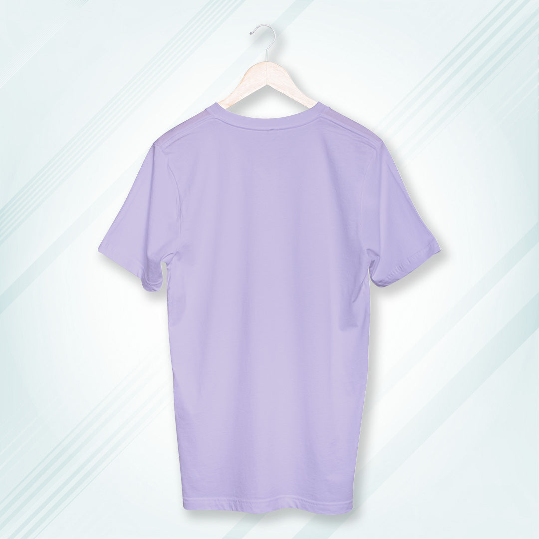 Lavender Round Neck Classic Crew Solid T-shirt