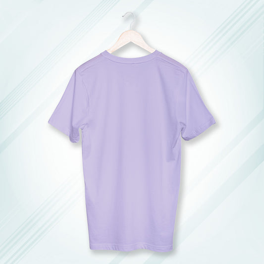 Lavender Round Neck Classic Crew Solid T-shirt
