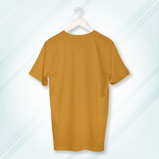 Mustard Yellow Round Neck Classic Crew Solid T-shirt