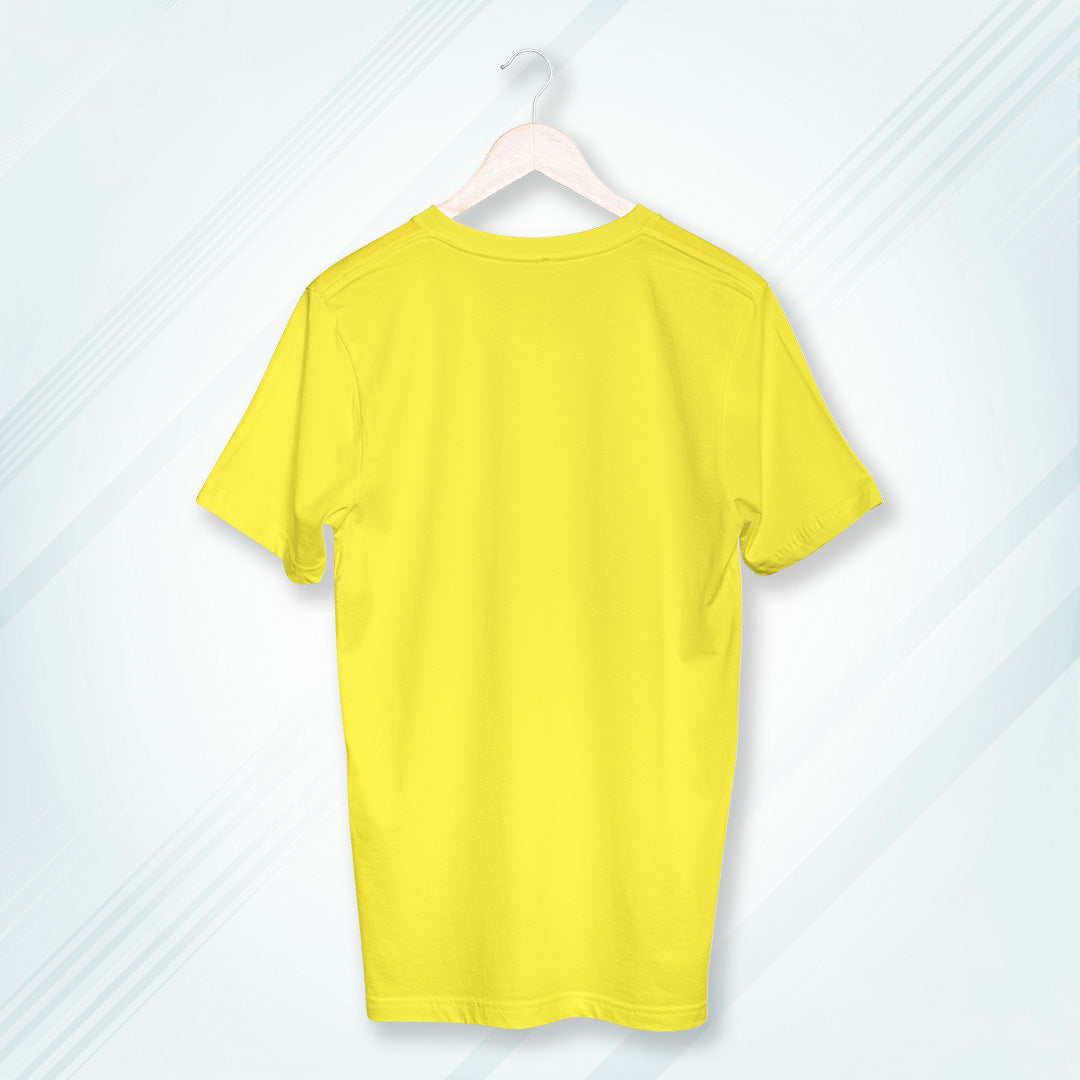 New Yellow Round Neck Classic Crew Solid T-shirt