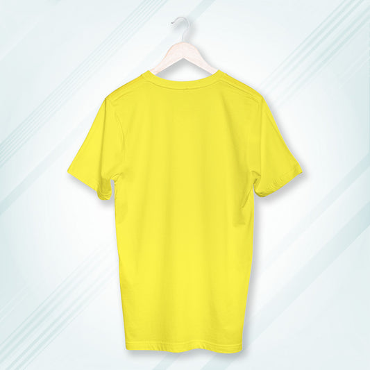 New Yellow Round Neck Classic Crew Solid T-shirt