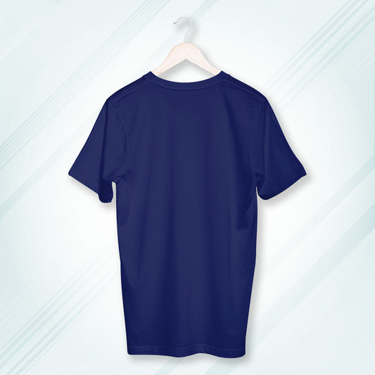 Royal Blue Round Neck Classic Crew Solid T-shirt