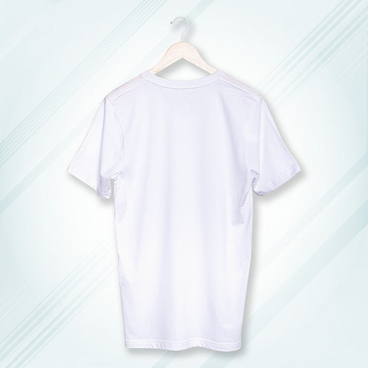 White Round Neck Classic Crew Solid T-shirt