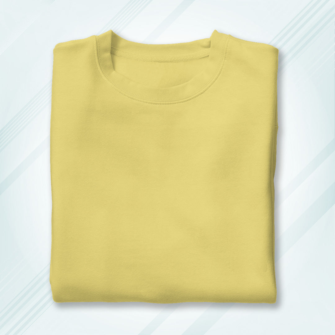 Yellow Round Neck Classic Crew Solid T-shirt