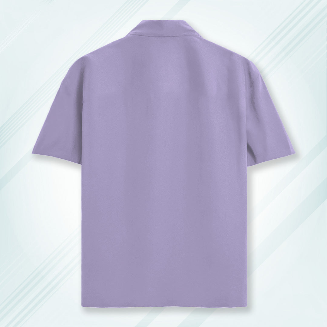 Lavender Unisex Oversized Half Sleeve Solid Shirt