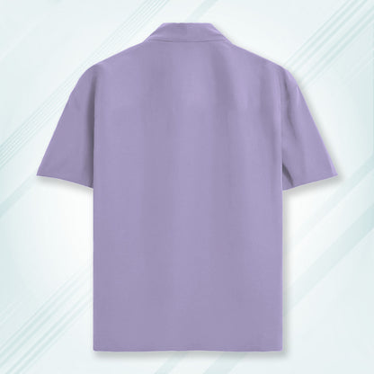 Lavender Unisex Oversized Half Sleeve Solid Shirt